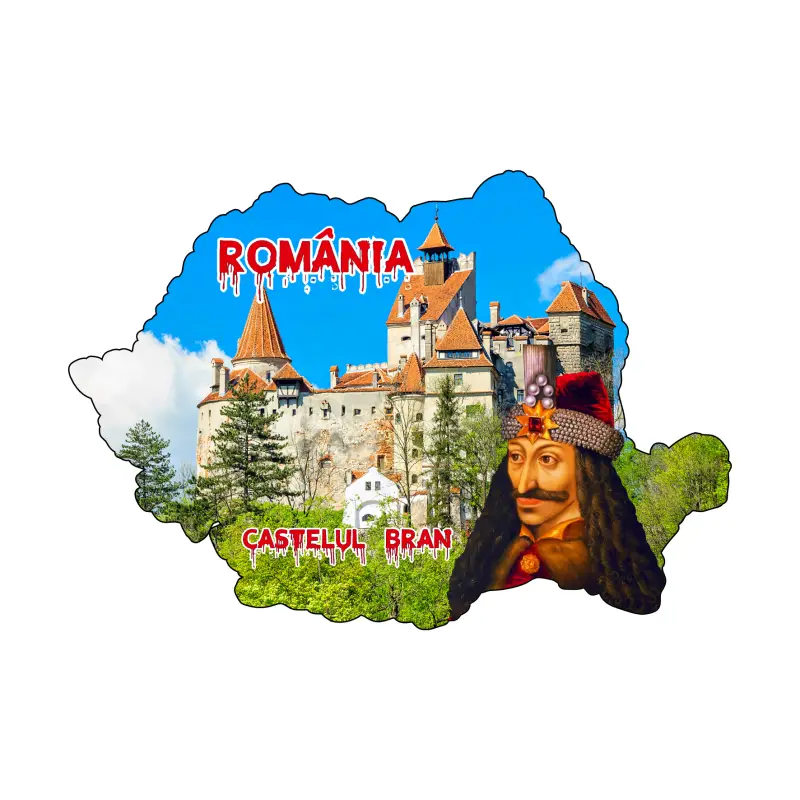 Mgs204-magnet frigider castelul br.+vlad t.harta